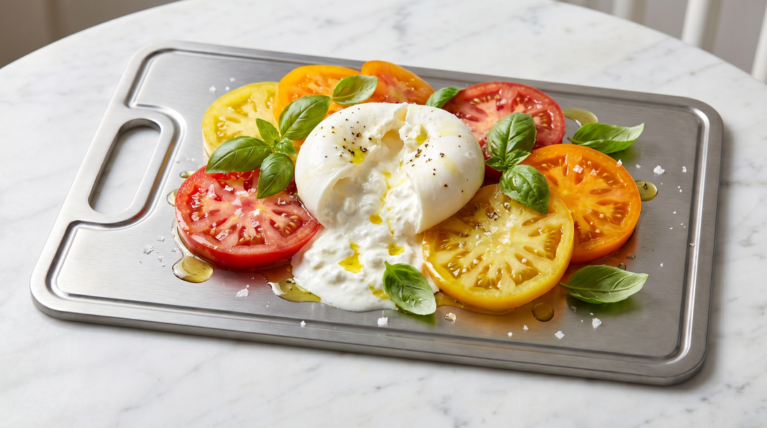 Burrata Tomato Salad with Lemon-Thyme Oil
