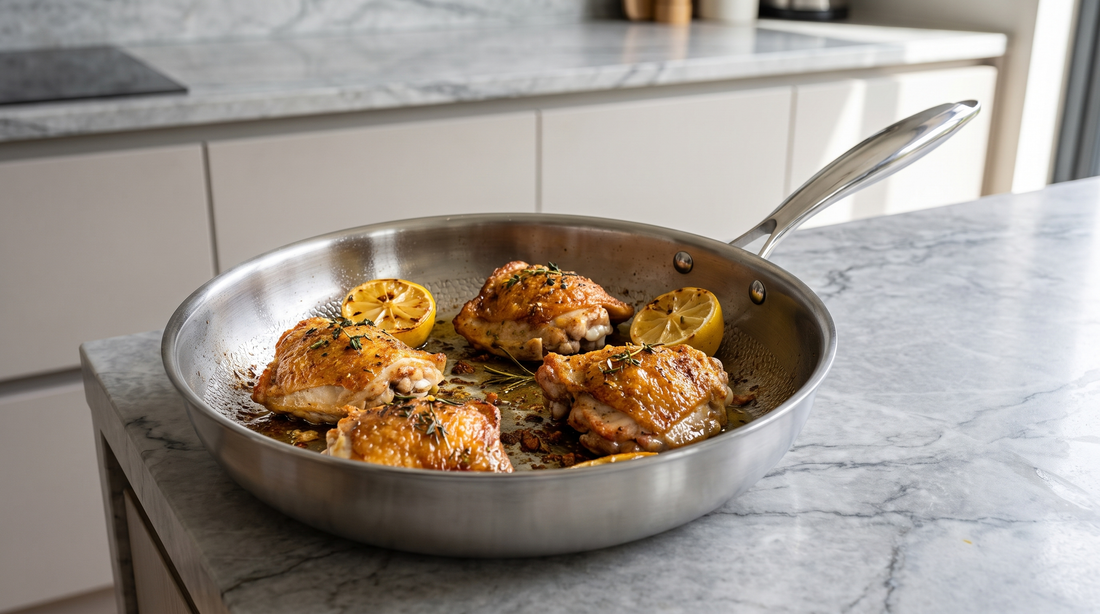 Golden Crispy Chicken Thighs, One Pan