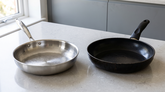 Pure Titanium Pro Hammered Pan vs. Ninja