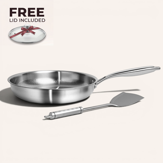 Pure Titanium Hammered Pan + Spatula