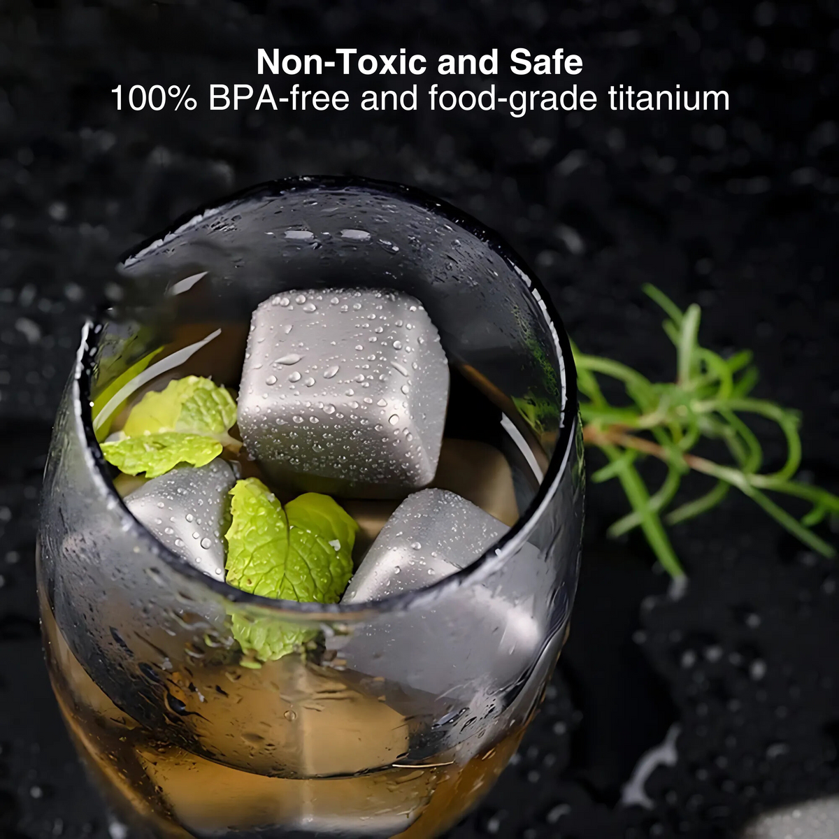 Pure Titanium Ice Cubes