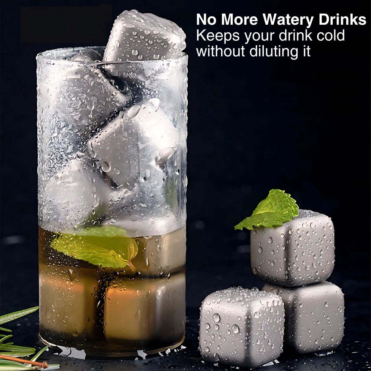 Pure Titanium Ice Cubes