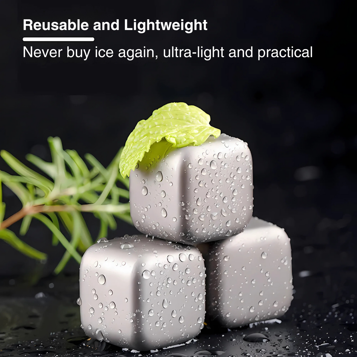 Pure Titanium Ice Cubes