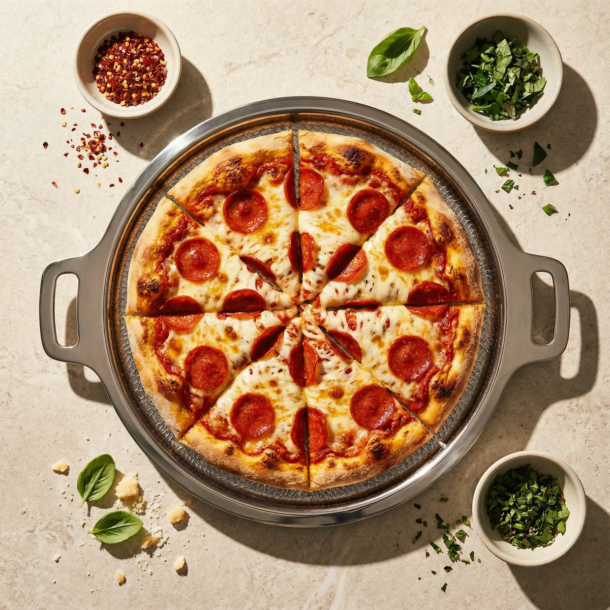 Pure Titanium Hammered Pizza Steel