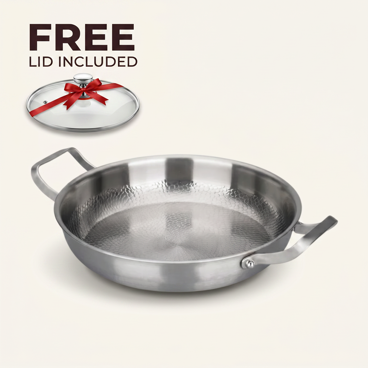 Pure Titanium Sauté Pan with Two Handles
