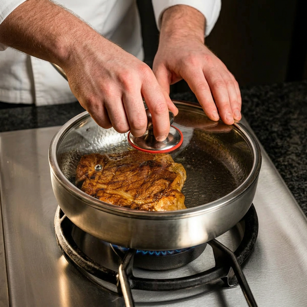 Pure Titanium Hammered Deep Pan