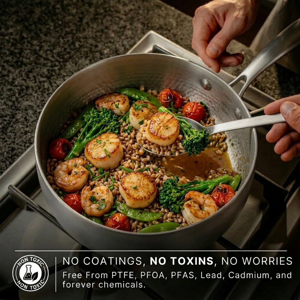 Pure Titanium Sauté Pan Pro