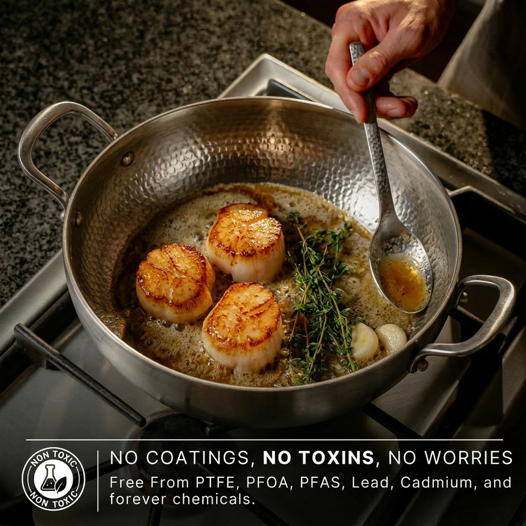 Pure Titanium Deep Braising Pan Pro
