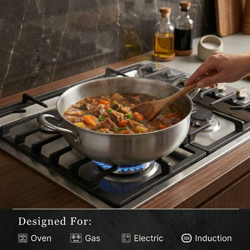 Pure Titanium Deep Braising Pan Pro
