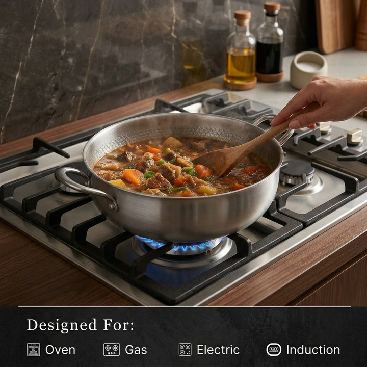 Pure Titanium Deep Braising Pan Pro