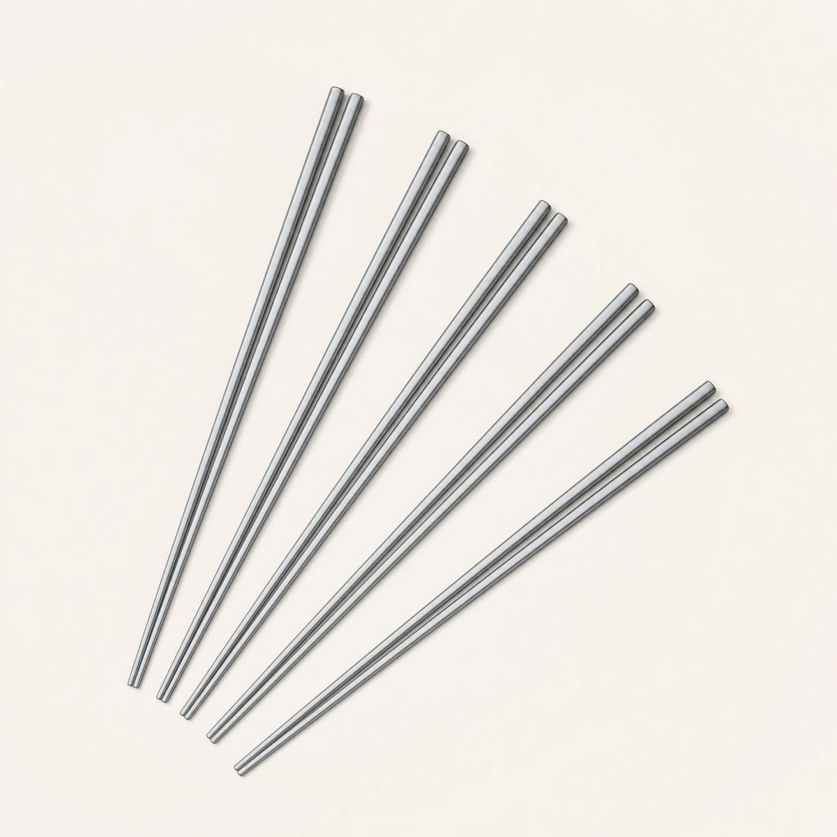 Five pairs of pure titanium chopsticks