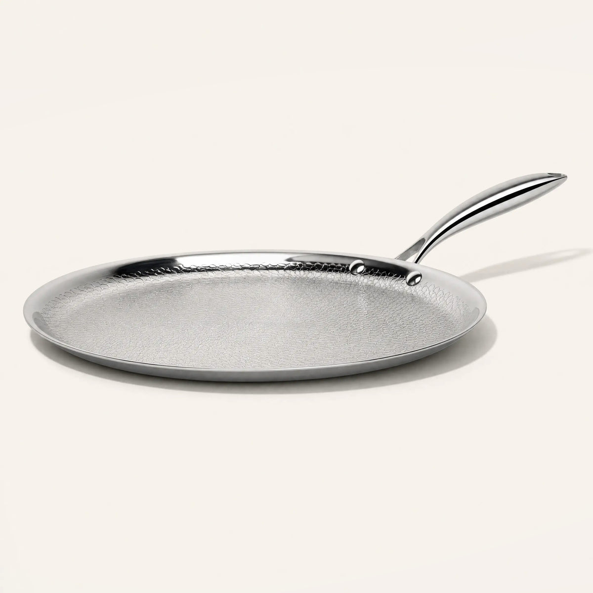 Pure titanium hammered crepe pan