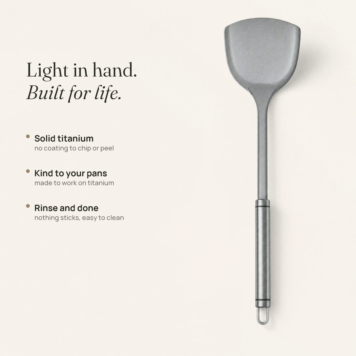 Titanium wok spatula with its key benefits