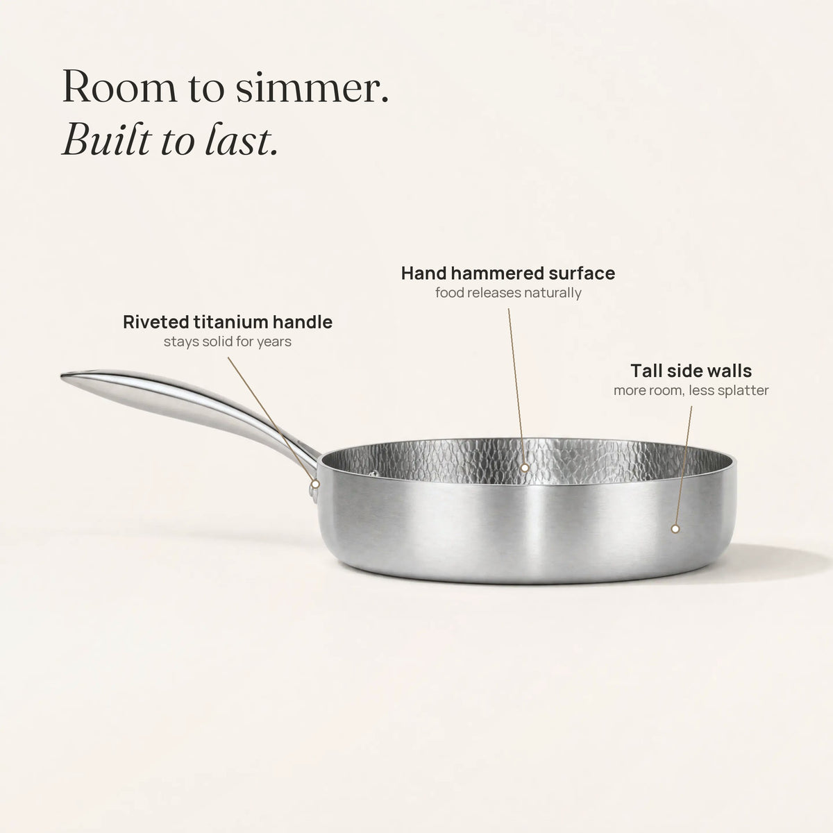 Titanium deep pan with its key benefits